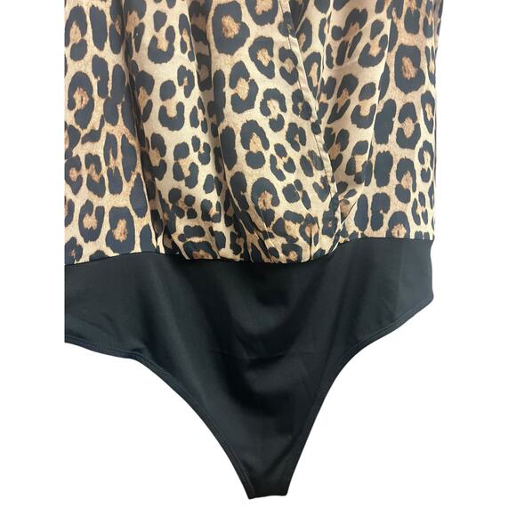 Good American Georgette Wrap Bodysuit Leopard Top | Sz 4, XL | NEW $129 - Picture 15 of 15